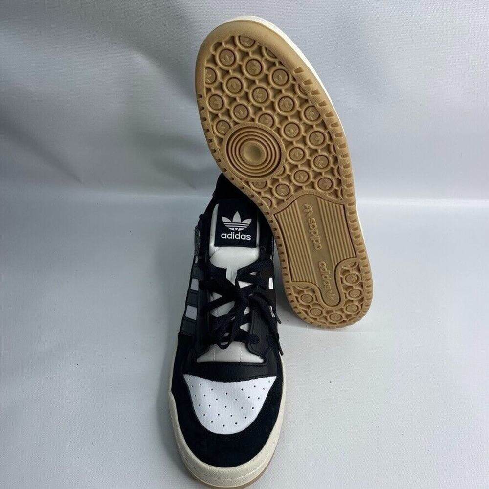 Adidas Shoes Mens 12 Forum Low CL Black White Gum Oreo Trifold Sneakers‎ ID6857 - Picture 8 of 9